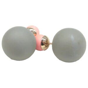100% Authentic DIOR Tribal Matt Grey&Pink Earrings 361-092724